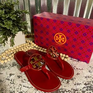 Tory Burch Metal Miller Brilliant Red 9.5